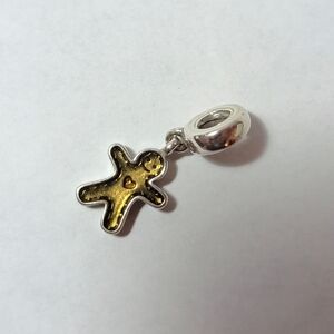 Gold and Silver Gingerbread Charm